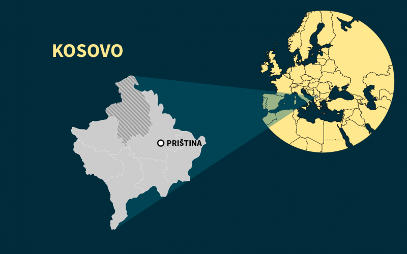 missiekaart Kosovo