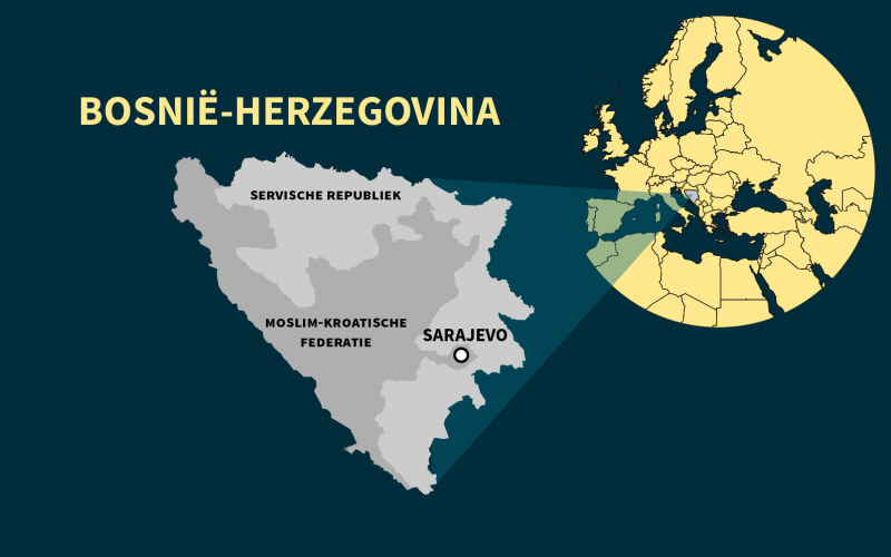 Missiekaart Bosnië Herzegovina